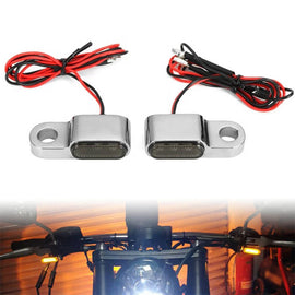 2X LED Mini Motorcycle Front Rear Turn Signals Indicator Blinker Light Lamp ST