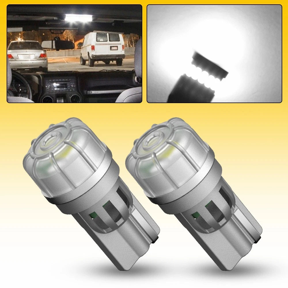 Pair of AUXITO T10 W5W 194 CANBUS LED car bulbs, 6500K white, 240lm