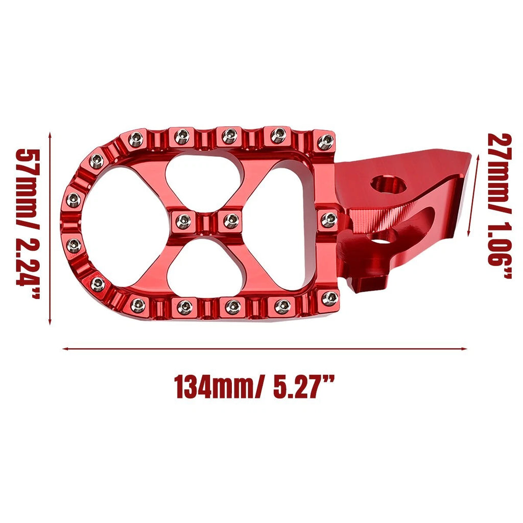 MX Wide Fat Footpegs Foot Pegs For Surron Sur-Ron n Ultra Bee Electric Bike Red