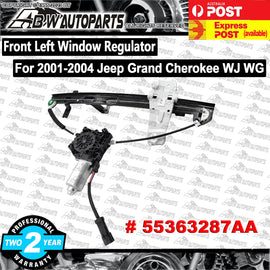 Power Window Regulator+Motor 2 Pin For Jeep Grand Cherokee WJ WG 01-04 Front LH