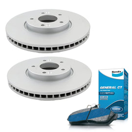Front Bendix Brake Pads + Rotors for Hyundai i40 VF i45 YF iX35 LM 300mm DB2174