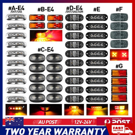 60X Red Amber LED Clearance Lights Side Marker Truck Caravan Multi Volt A