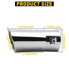 Load image into Gallery viewer, Universal Vehicle Car Exhaust Muffler Tip Tail Rear Stainless Steel Chrome 2.5"