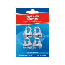 Load image into Gallery viewer, ARK Ark Brake Cable Clamps 4 X 4Mm Galvanised 186BCC04B