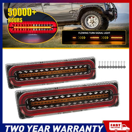 2/4/8x Large Trailer tail lights LED Stop Tail Lights Flowing Boat Truck Lamp A