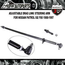Load image into Gallery viewer, ADJUSTABLE Drag Link Steering Arm Rod for Nissan GQ Y60 Patrol 87-97 HEAVY DUTY