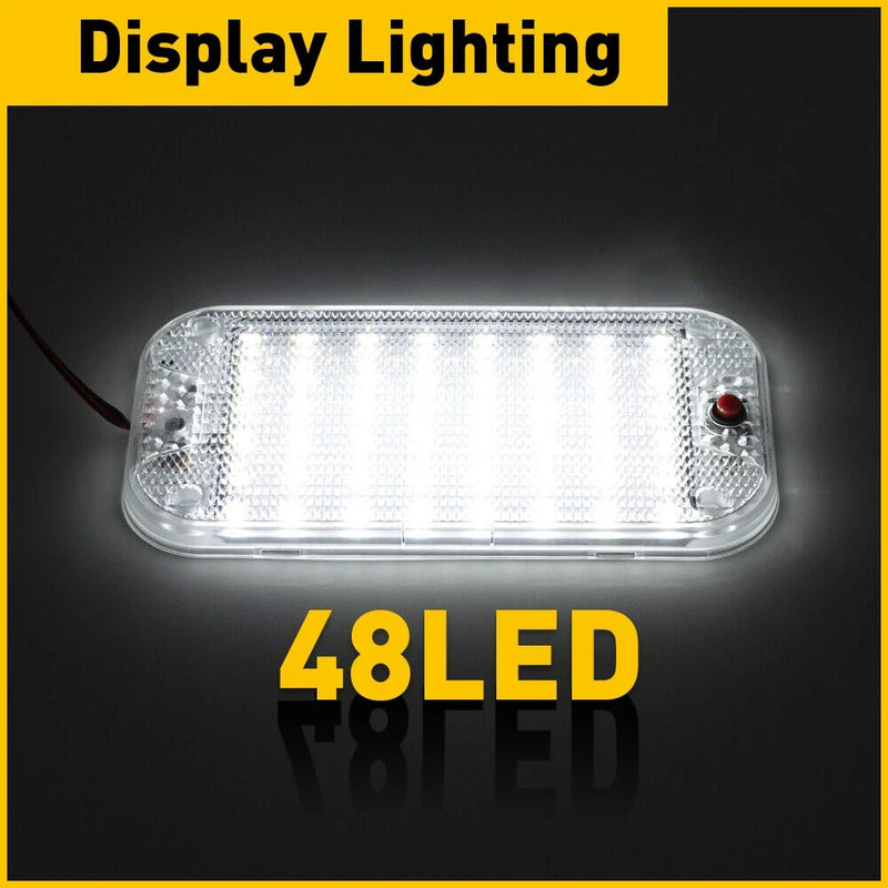 6x 48 LED 10W Interior Roof Dome Lights 12–24V for Car UTE Caravan Truck