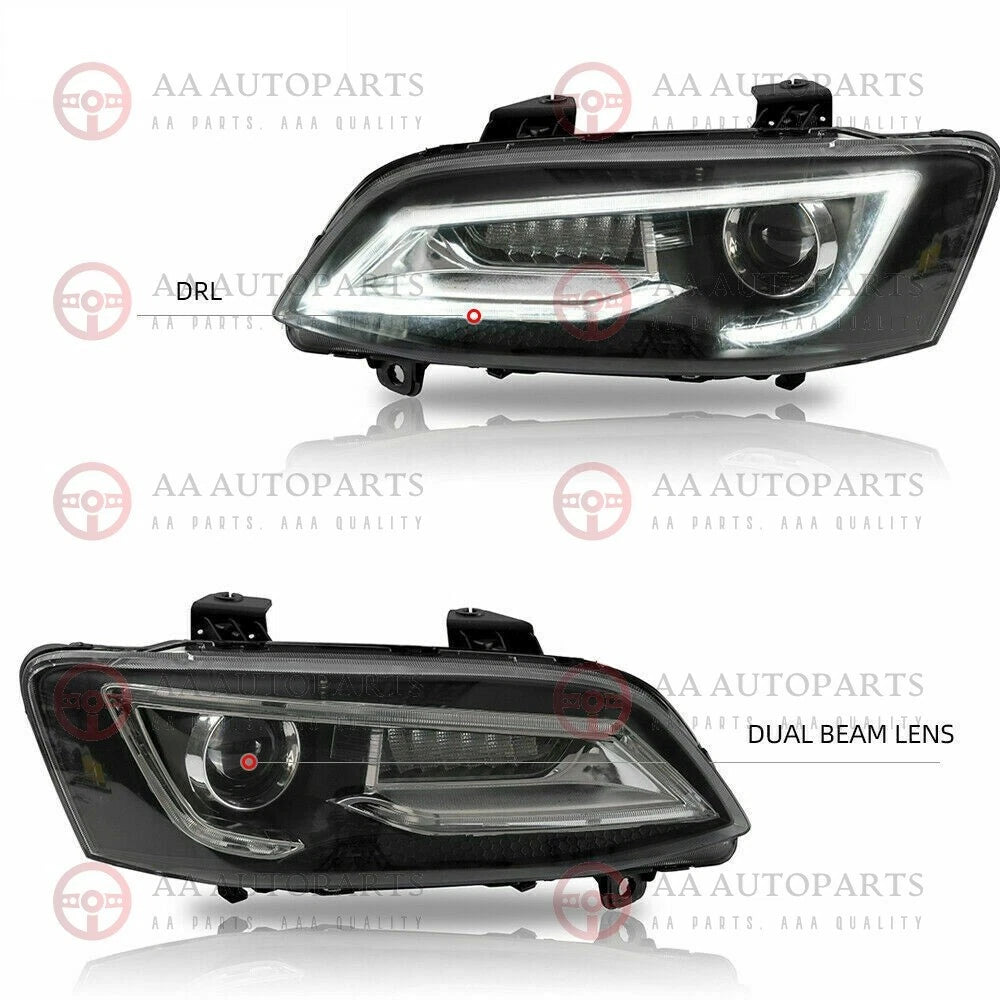 Holden VE Commodore 2006–2013 LED DRL projector headlights with sequential indicators