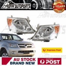 Load image into Gallery viewer, 2X LH+RH Head Light For Toyota Hilux SR SR5 Workmate GGN KUN TGN Ute 2005-2008