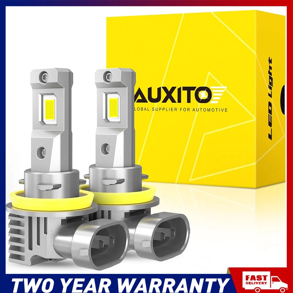AUXITO 2X H11 LED Headlight Light Kit Globe Bulbs Beam White Replace 6500K NEWA