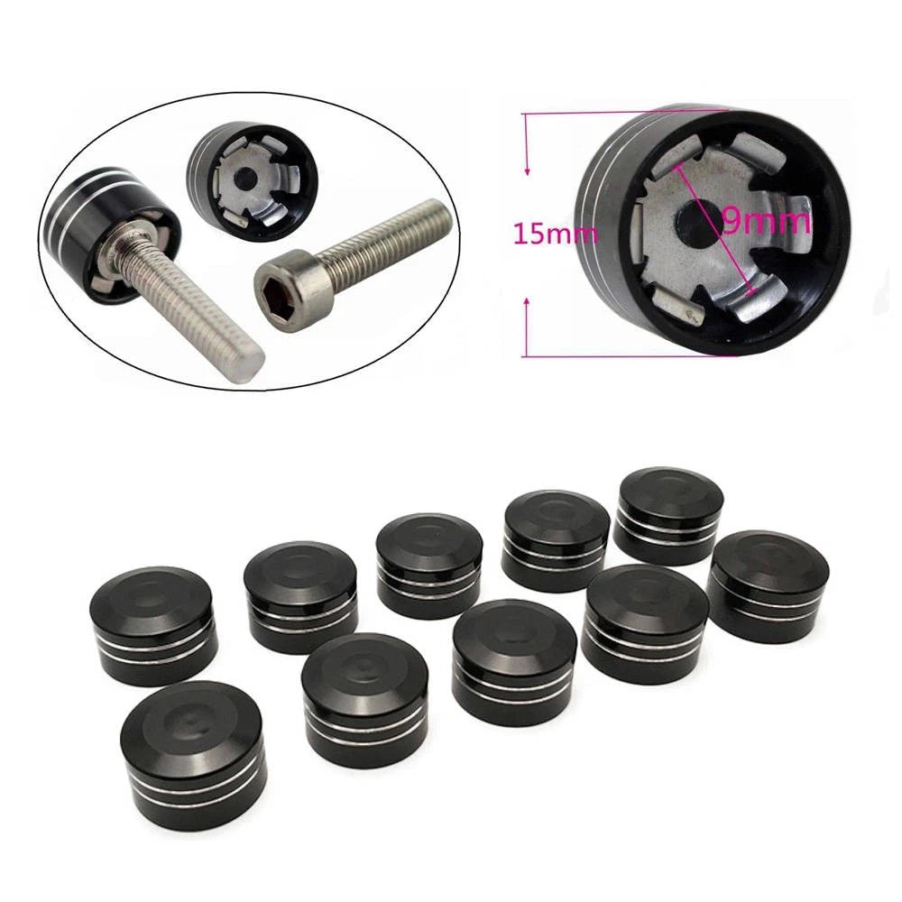 50PCS 7.5-10mm Inner Schrauben Motor Bolt Topper Caps Cover for Harley V-Rod
