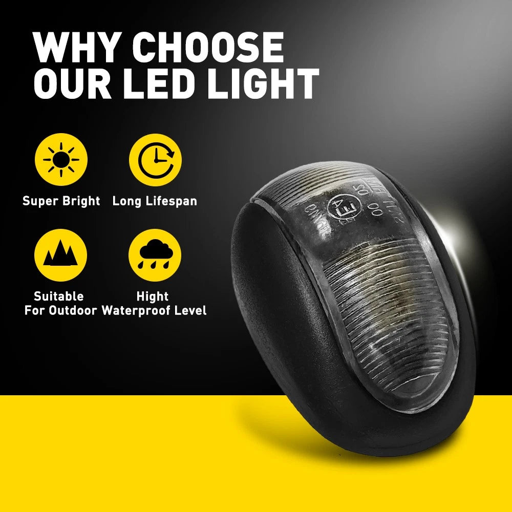 10/20/40X LED Clearance Lights Side Marker Amber Red Indicators Trailer Truck A