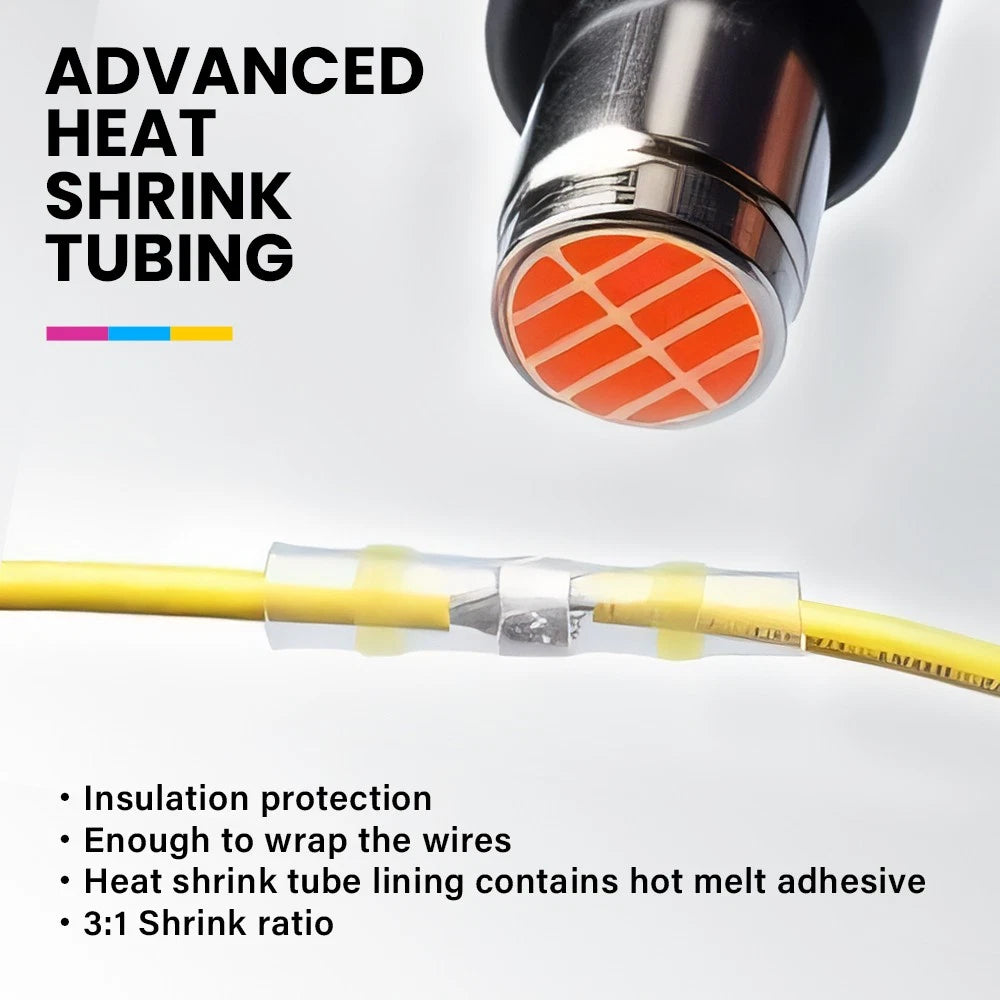 1000PCS Connectors Heat Shrink Butt Marine Crimp Wire Splice Terminal Waterproof