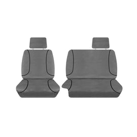Sperling Tradies Canvas Front Grey Seat Covers Suits Landcruiser Troop Carrie...