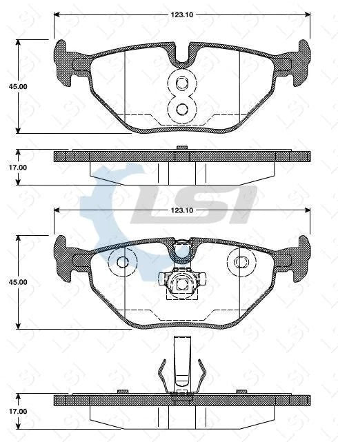 Rear Brake Pad, Sensor & 276mm Vented Rotor Kit for BMW 323i E46 98-05