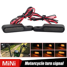 Load image into Gallery viewer, Motorcycle Handlebar Bar End 6 LED Turn Signal Indicators Light Black For Harley