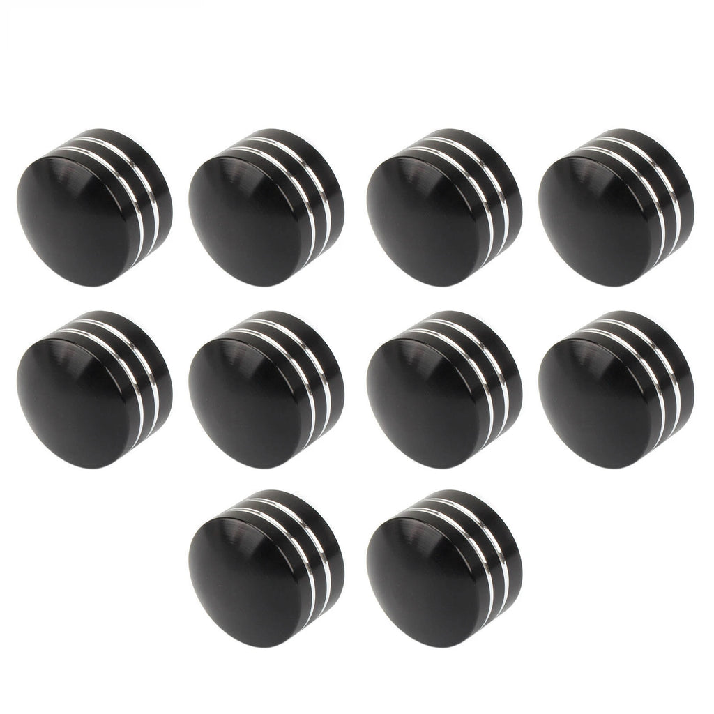 10PCS CNC Inner 13mm Schrauben Motor Bolt Topper Caps Cover For Harley Black ST