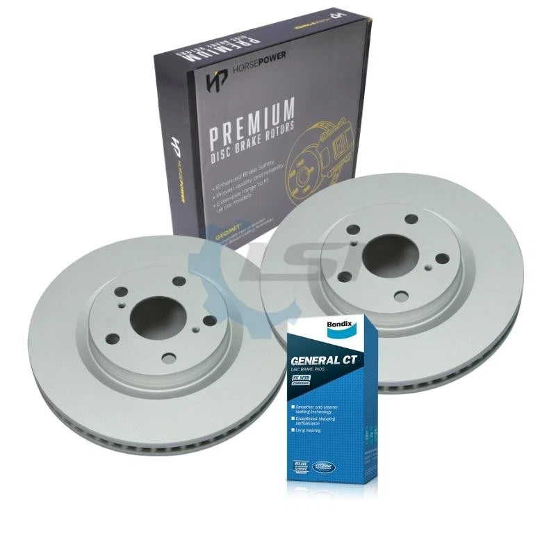 Front Bendix Brake Pads and Disc Rotors Set for Lexus IS250 2.5L 2006-2013