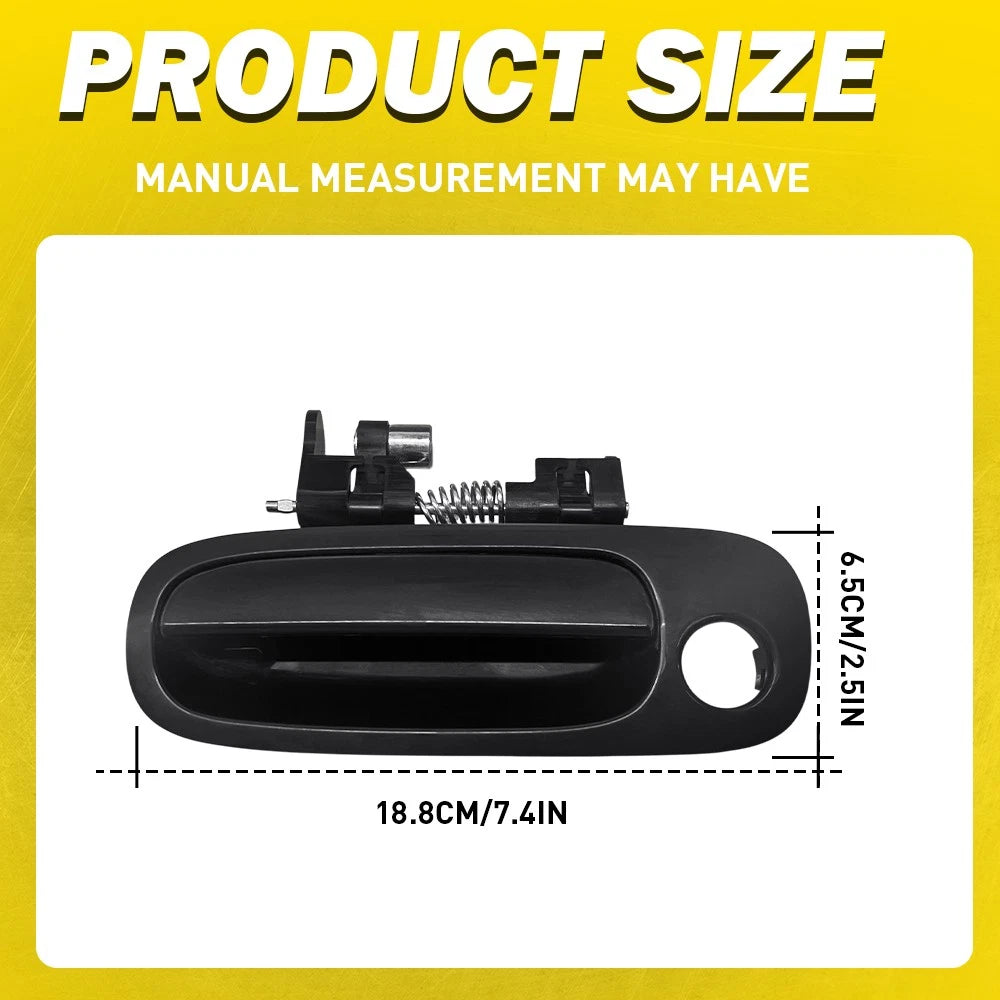 1-10x FRONT LH Outer Outside Door Handle For Toyota Corolla AE112 1998-01 Black