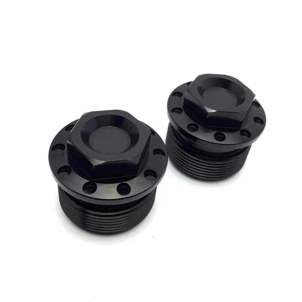 Pair Black CNC Anodized Fork Tube Cap Bolt For Harley Sportster 1200 883 39mm ST