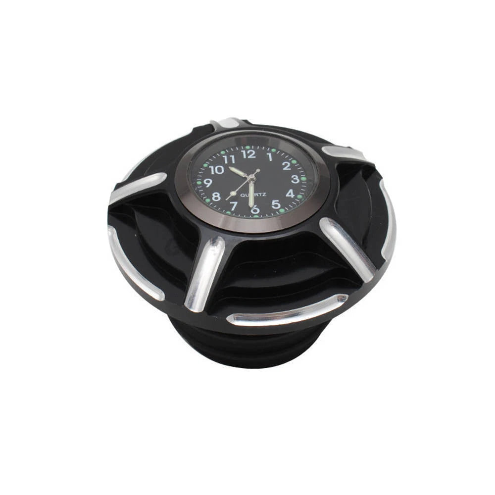 Motorcycle Fuel Gas Tank Cap Cover With Clock for Harley Softail XL1200 883 Dyna