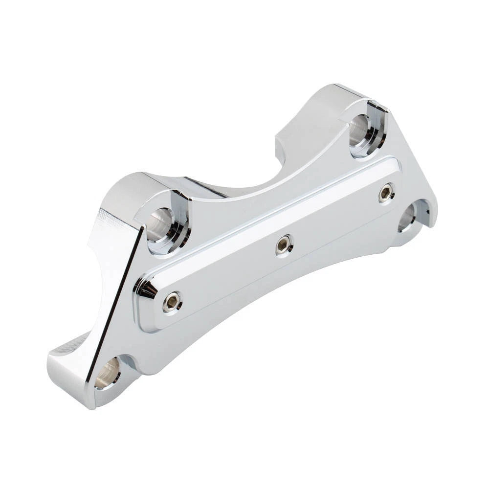 Chrome Handlebar Riser Top Clamp Mount For Harley Touring Street Glide Road King