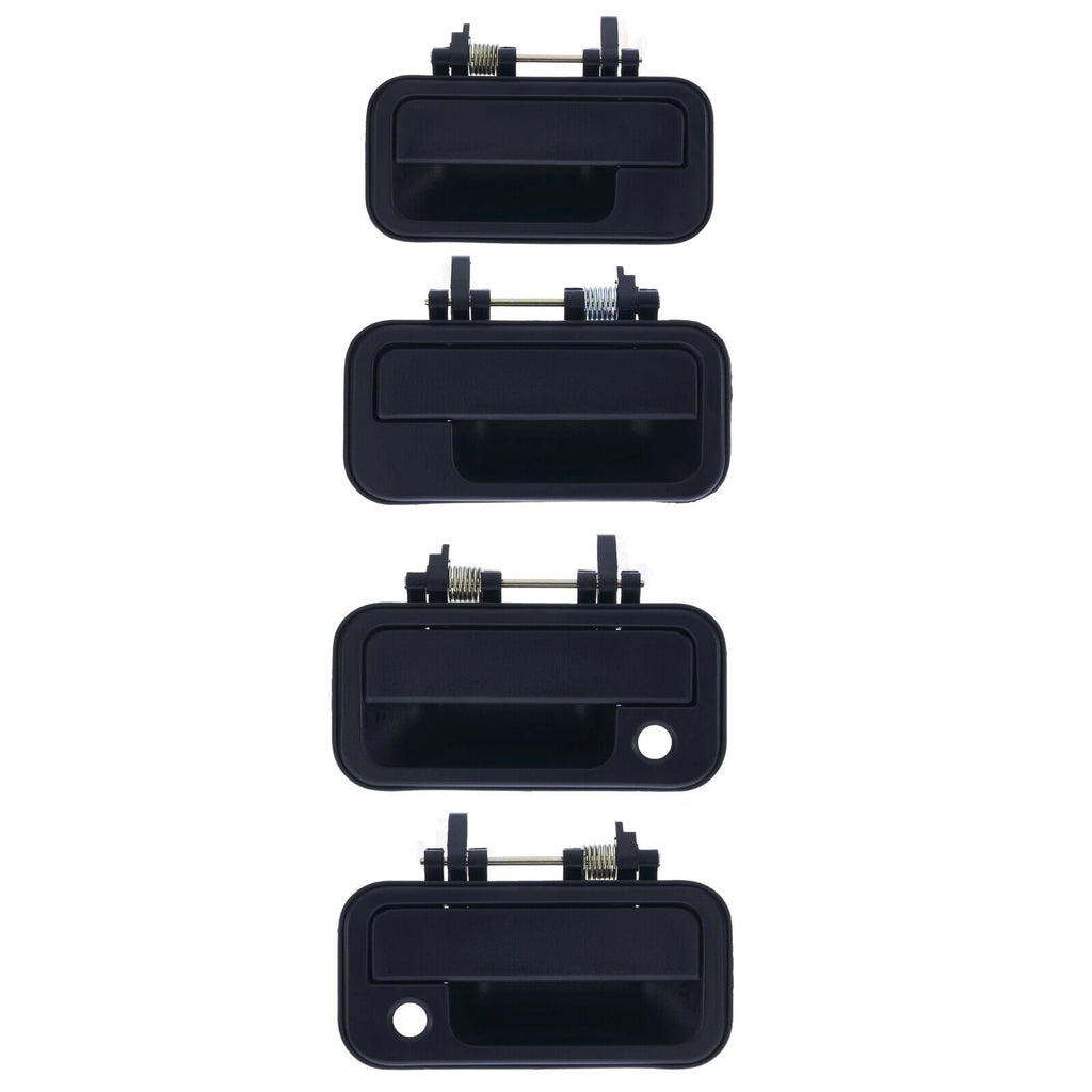 4pc Front Rear Left & Right Outer Door Handle Black For Holden Rodeo TF 1988-03