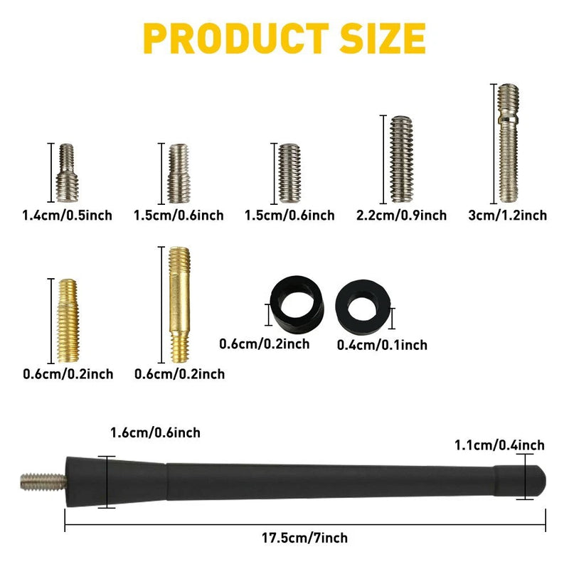 7" AM/FM Roof Antenna Mast for Ford Falcon FG XR6 XR8 – Black Rubber