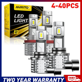 4-40x HB3 9005 H8 H9 H11 LED Headlight Bulbs Hi Low Beam 16000LM 6500K White A