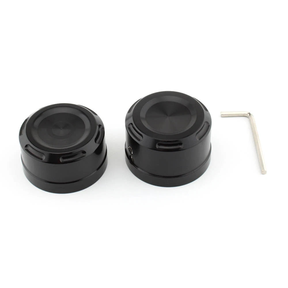 Black Aluminum Rear Axle Bolt Nut Cap Cover For Harley Softail Fat Boy 2018+ ST