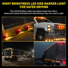 Load image into Gallery viewer, 10x LED CLEARANCE LIGHT SIDE MARKER LAMP RED AMBER TRAILER TRUCK CARAVAN VOLT
