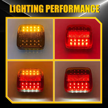 Load image into Gallery viewer, 4x 12-24V Wireless USB Magnetic LED Tail Lights kit Towing Trailer Rear Lights
