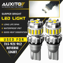 AUXITO 2X T15 921 W16W LED Backup Light Wedge Reverse CANBUS Car Globe 6500K AU