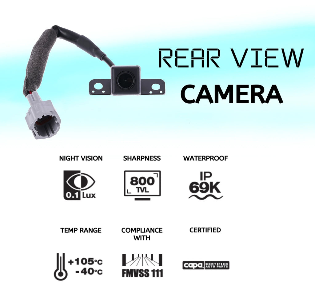 Reverse Camera OE 4 Pin Connector Straight Edge for Hyundai Santa Fe DM 12-15