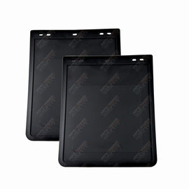 Pair Heavy Duty Mud Flaps Black 12 inch wide x 14 inch drop 4WD Truck Trailers