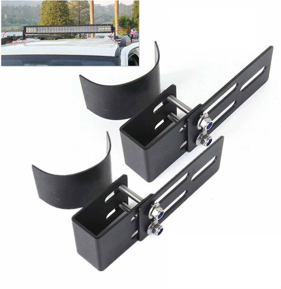 2x Car Roof Rack Light Bracket Holder Bumper Mounting Kit for LED Work Light Bar
