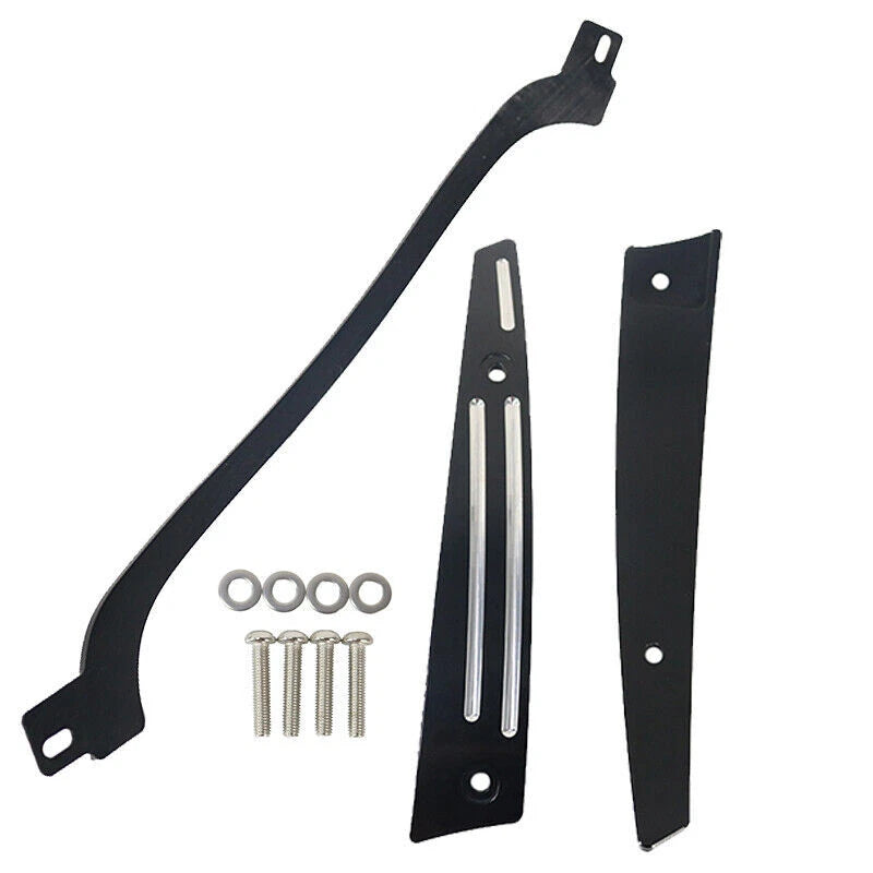 Black CNC Aluminum Windshield Trim for Harley Touring Road Glide 2015-2017 16 ST