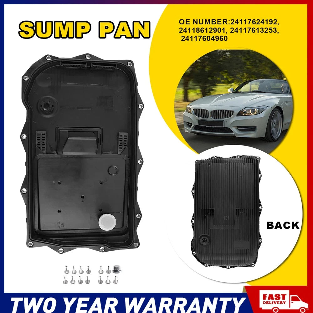 Fit for BMW ZF 8HP45Z 8HP75Z 8HP50Z 8-spd 08-19 Auto Trans Oil Pan + Bolts Kit