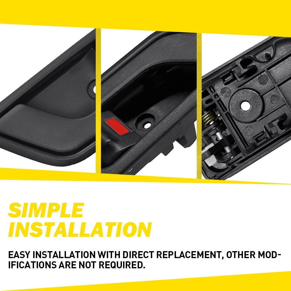 4X Left Right Side Inner Door Handle Black For Hyundai Getz Hatchback 2005-2011