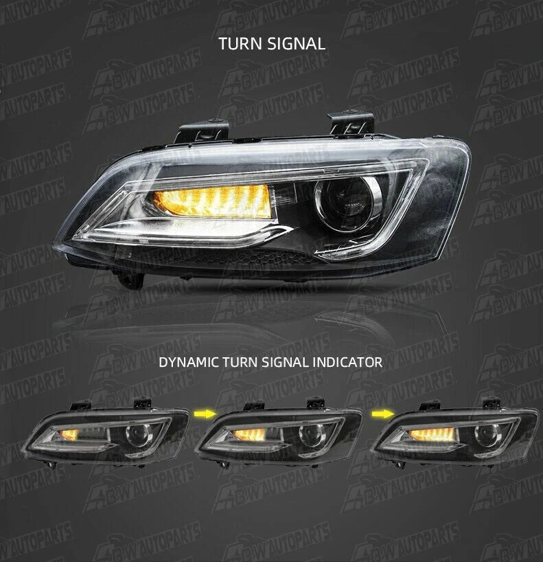 Fit Holden VE Commodore Series 1 & 2 LED DRL Headlights Sequential Indicator