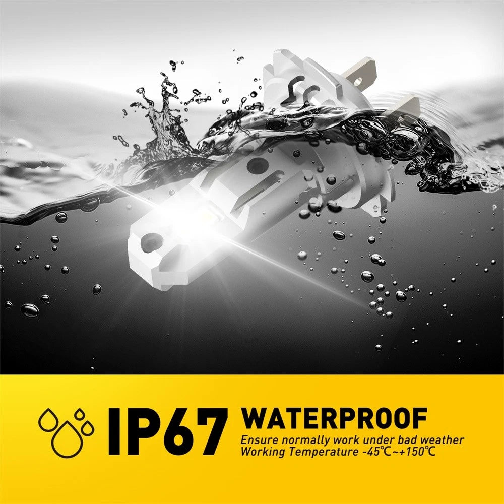 2X 30000LM H7 LED Headlight Globes Bulbs Kit 6500K White Power High/Low Beam AU