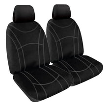 Load image into Gallery viewer, Sperling Getaway Neoprene Front Black - Silver Stitch Seat Covers Suits Nissa...
