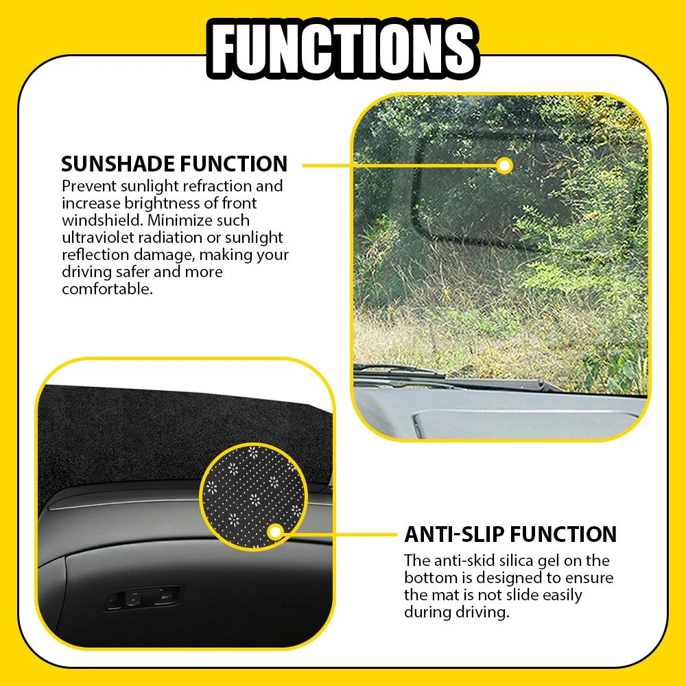 Non-Slip Dash Mat Suitable For LDV T60 PRO LUXE SK8C For All Models 2017-2023 A