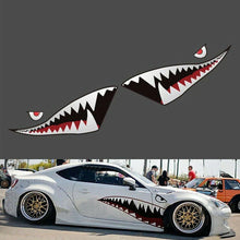 Load image into Gallery viewer, Car 59'' Full Size Red Grey Shark Mouth Tooth Teeth Reflective Sticker Vinyl ST