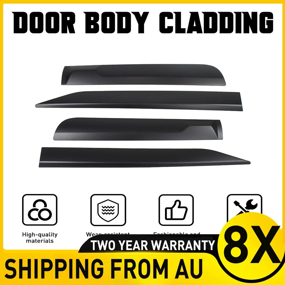 8x Side Door Rugged Style Body Moulding Cladding For Toyota Hilux 15-20 NEW