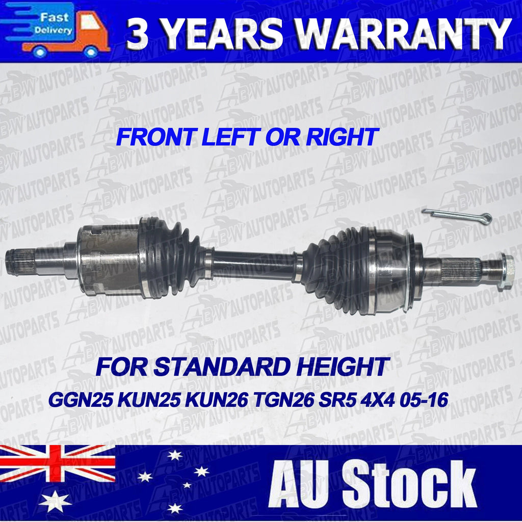 1 x CV Joint + Axle Drive Shaft For Toyota Hilux GGN25 KUN25 KUN26 TGN26 SR5 4x4