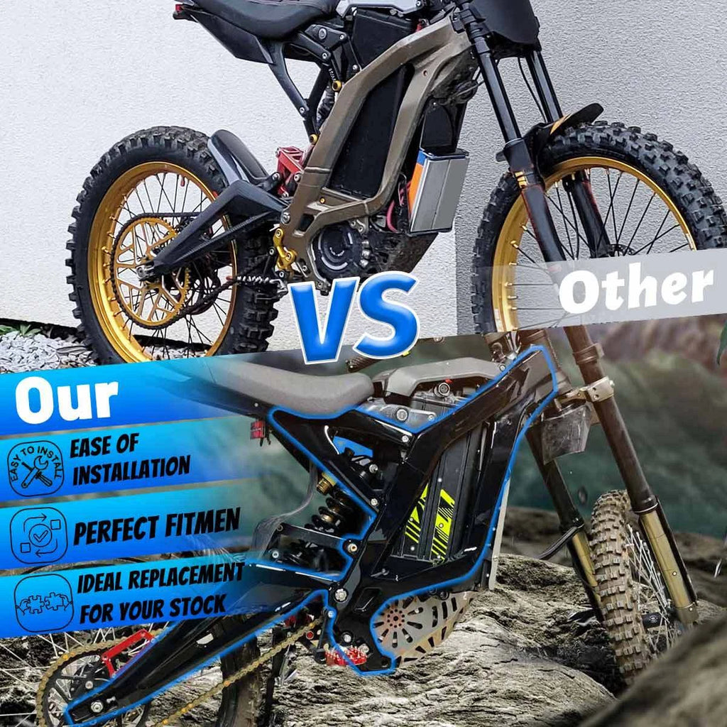 For Sur Ron Light Bee X Gloss Black Frame Guard Fairing Body Kit with Graphics