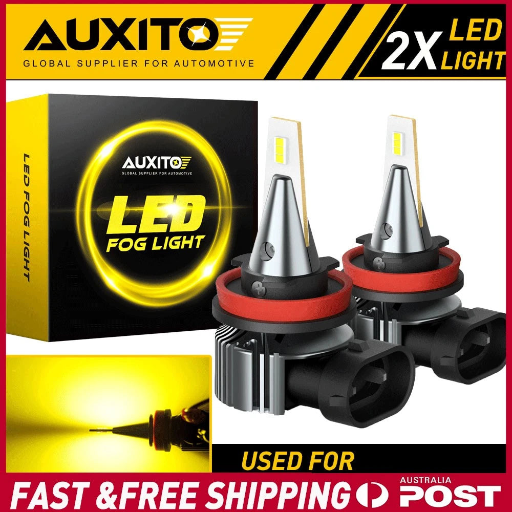 AUXITO H11 Globes Bulbs Headlight Fog Daytime Light Running Amber Conversion Kit