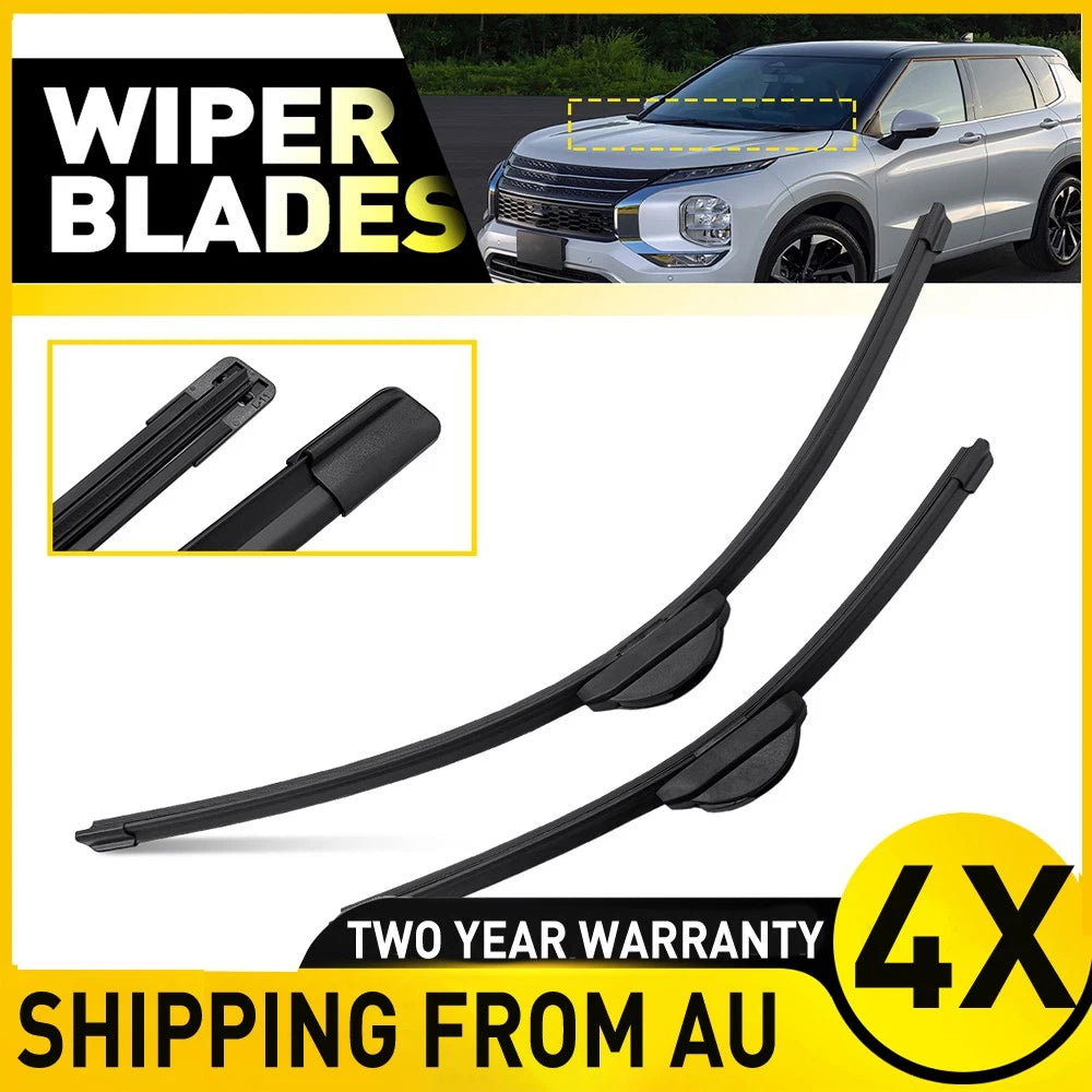 Front 26" and 18" black wiper blades set for Mitsubishi Outlander 2012-2024
