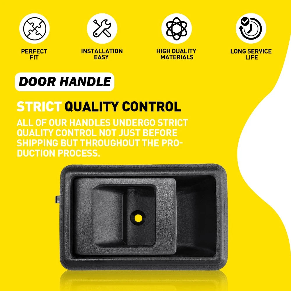 2X For Toyota Landcruiser 75 78 79 Interior Inner Inside Door Handle Black RH LH